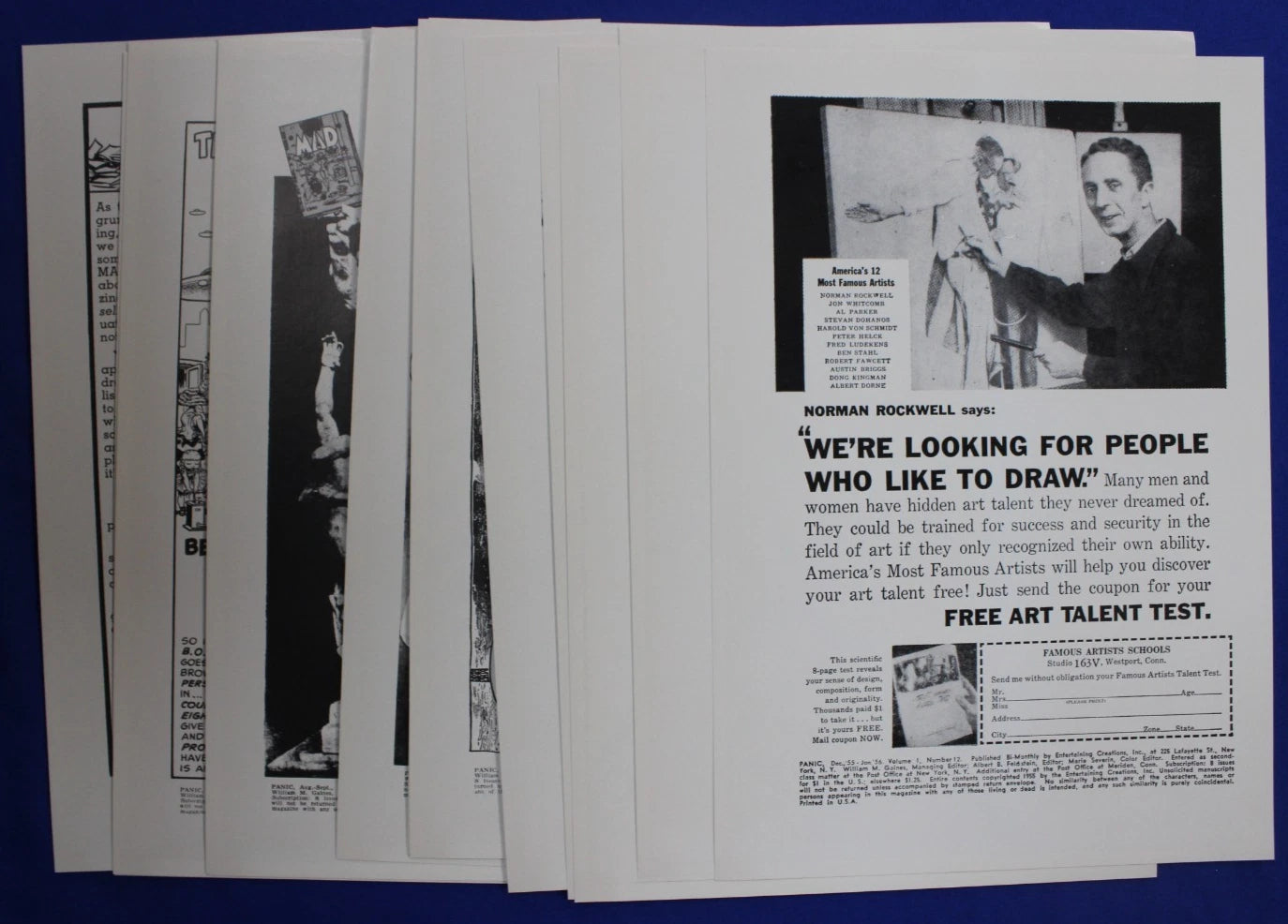 EC Panic Cover Portfolio Set of 12 Art Prints Ross Cochran