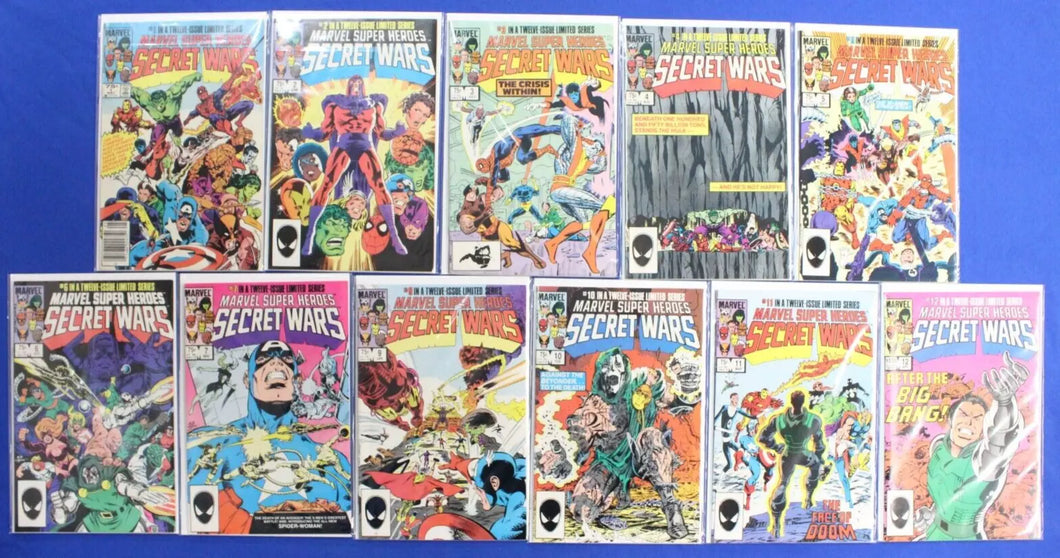 Marvel Super Heroes Secret Wars 1-12 Near Complete Set (NO #8) VF