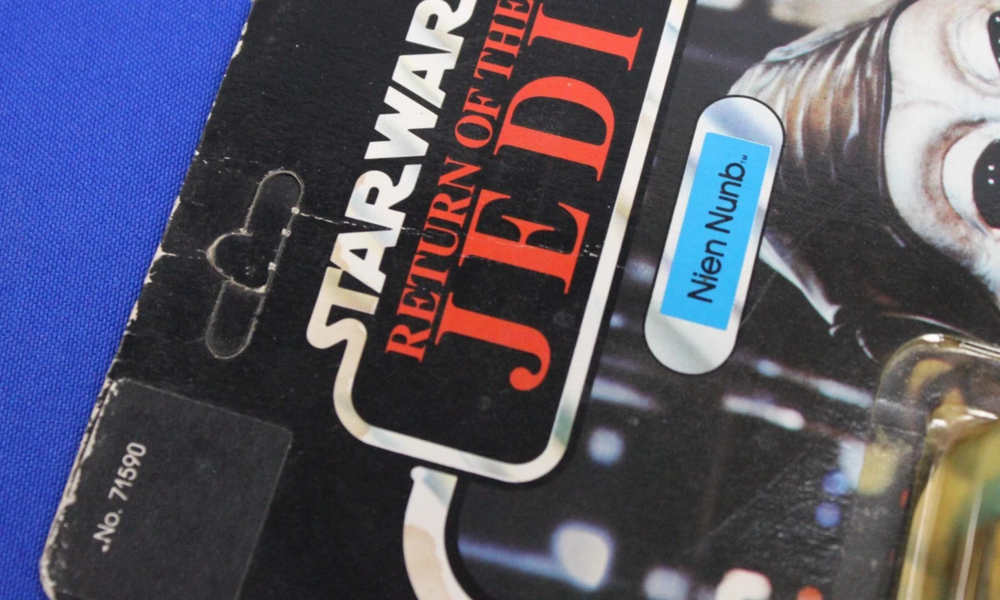 Kenner 1983 Star Wars ROTJ Nien Nunb Action Figure on Card 77 Back Unpunched
