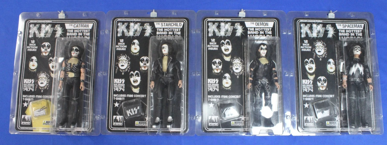 KISS Debut Album 12" Figures Lot of 4