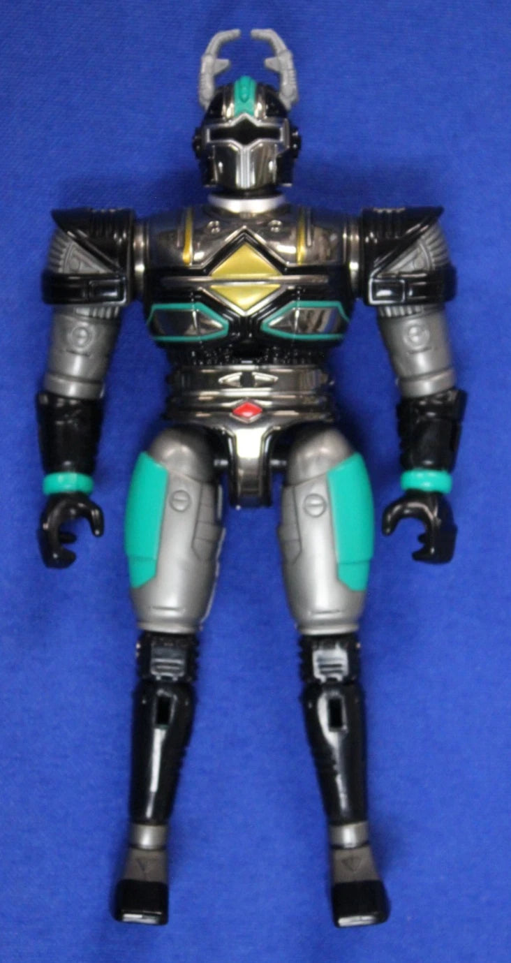 Bandai 1997 Mega Spectra Beetleborg Titanium Silver Figure Loose Complete