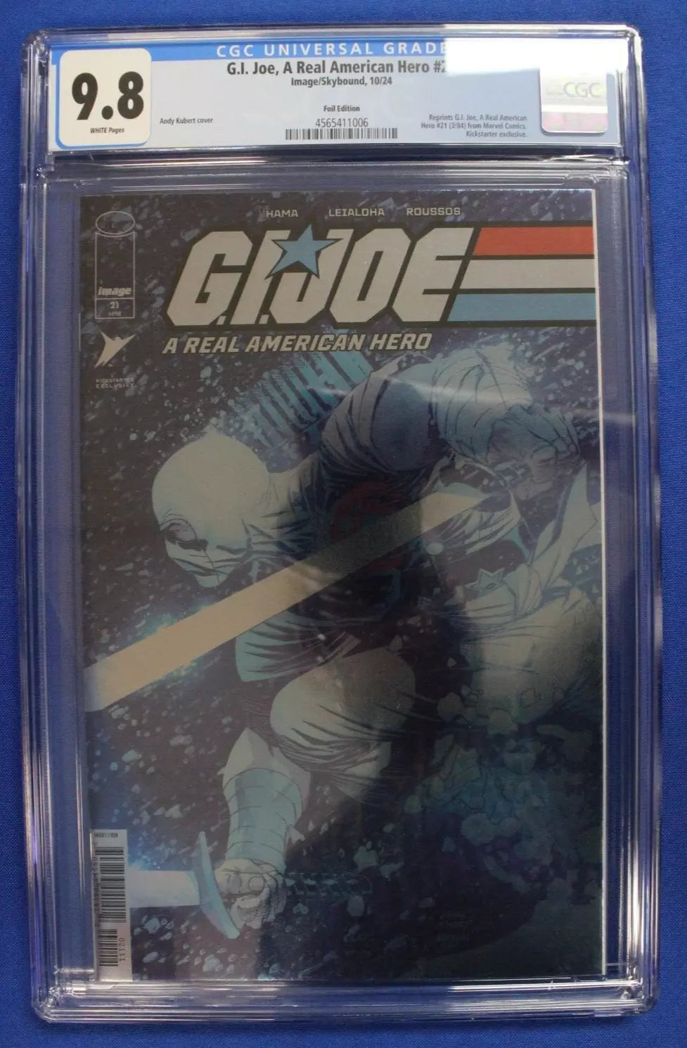 GI Joe A Real American Hero #21 Kickstarter Foil CGC 9.8 NM/M