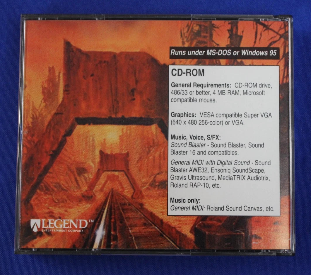 Legend Entertainment 1995 Mission Critical Complete 3 Disc + Floppy Patch