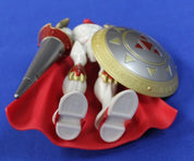 Bandai 2001 Digimon Digi-Warrior Action Figure Lot of 4 Loose + Kyubimon Trading Card