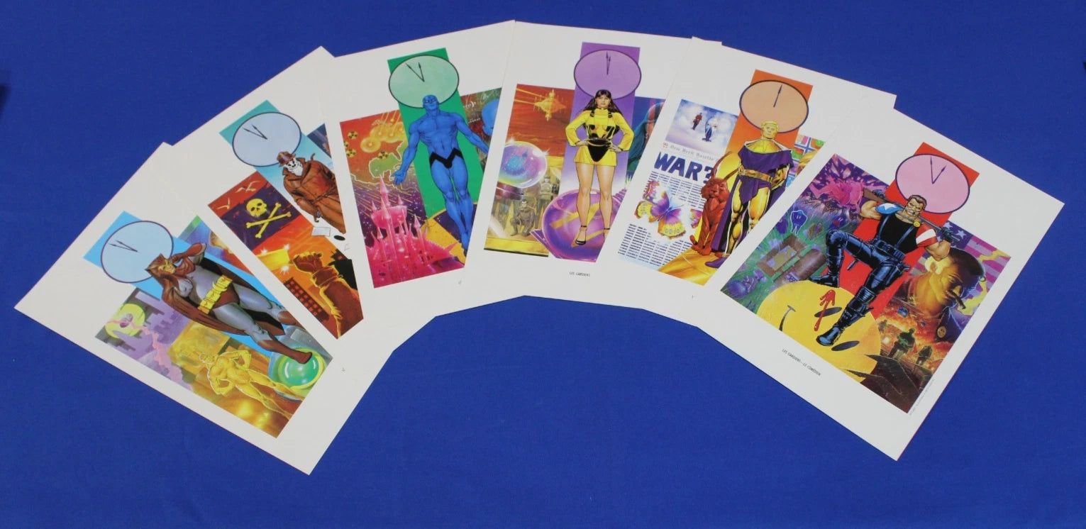 DC 1988 Watchmen Art Portfolio American & French Covers + Promotional Posters