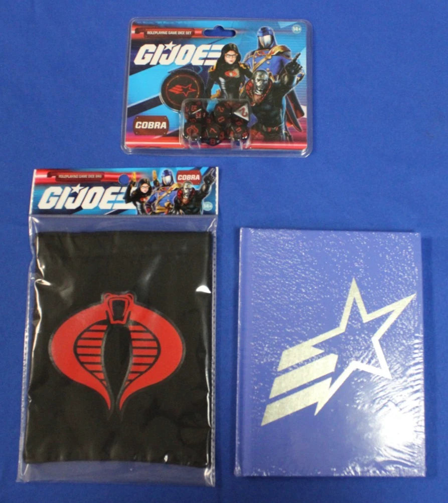 Renegade Game Studios GI Joe Roleplaying Game Lot Character Book + Cobra Dice