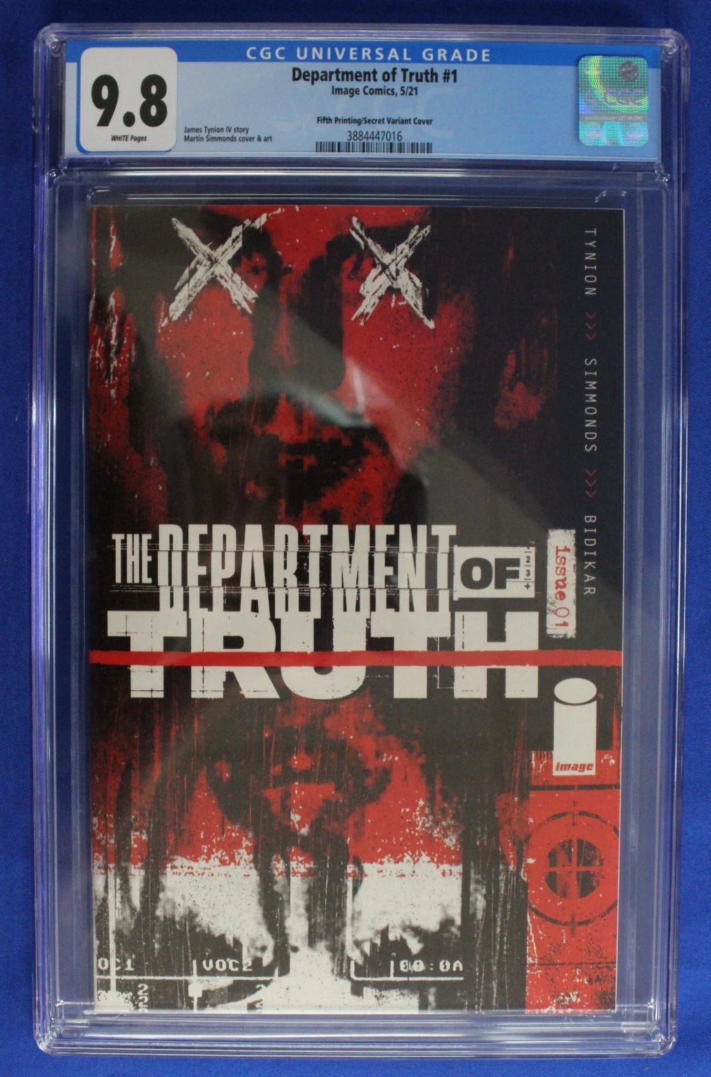 Department of Truth #1 Fifth Printing Secret Variant CGC 9.8