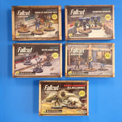 Fallout Wasteland Warfare Miniatures Lot of 5: Survivors, Robots, & Mojave Companions [Pre-Owned]