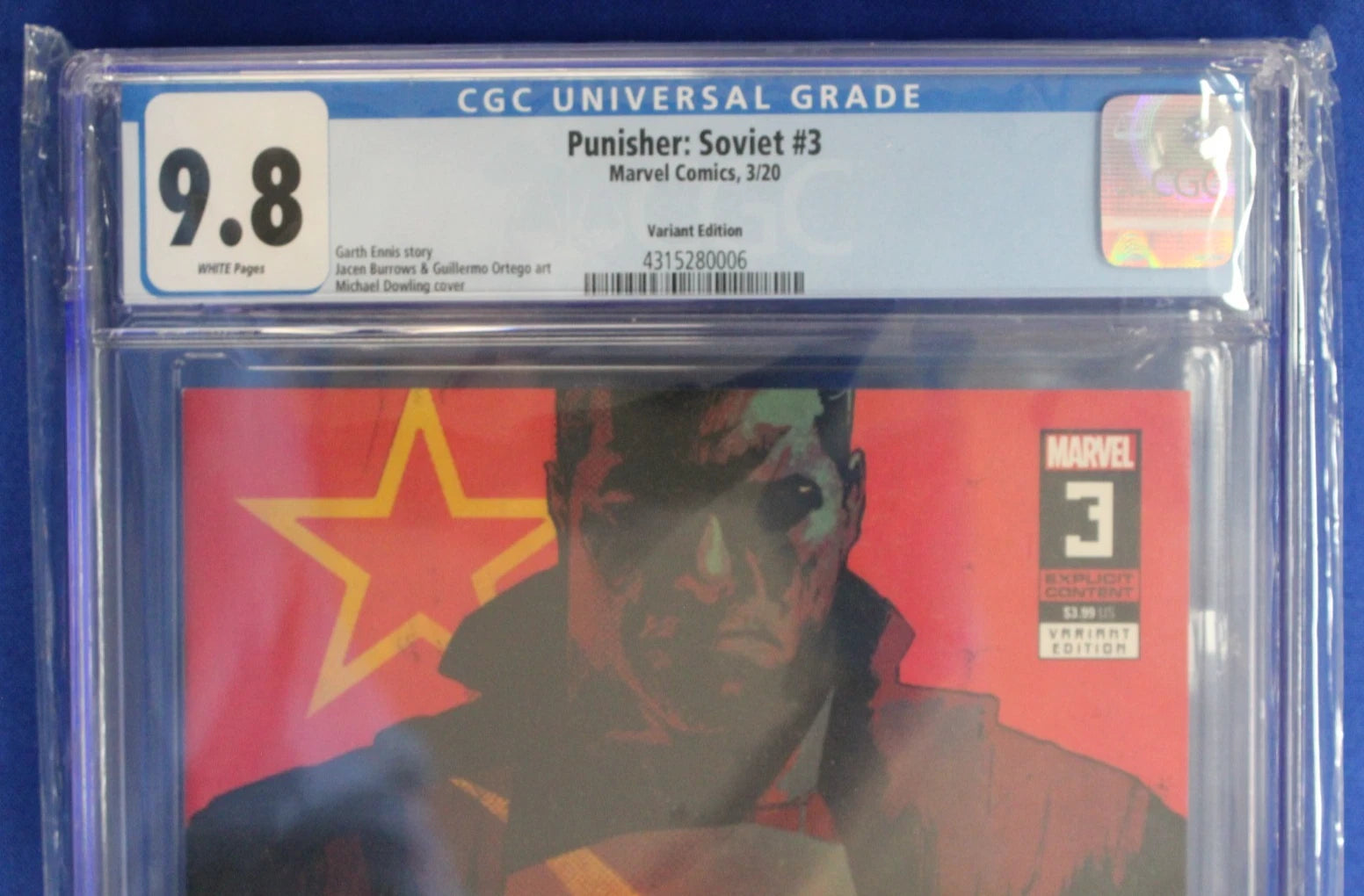 Punisher Soviet #3 1:25 Michael Dowling Variant CGC 9.8 NM/M
