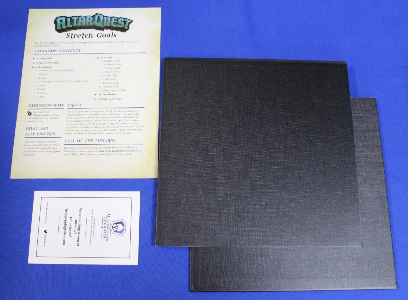 Blacklist Games 2020 Altar Quest KS Board Game + Expansion + Stretch Goals