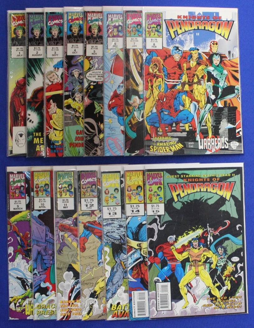 Knights of Pendragon #1-15 Complete Set VF-VF/NM