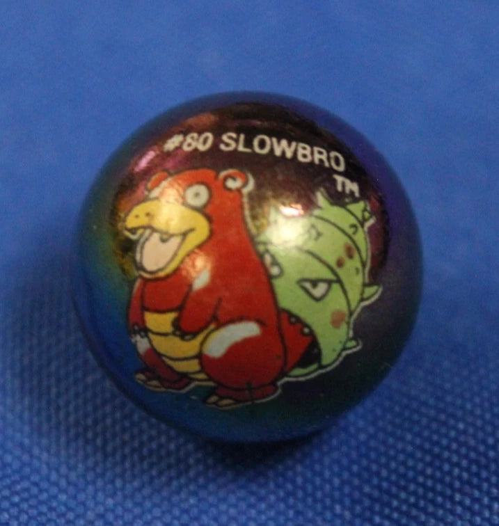 Pokemon 1998 Lot of 10 Marbles + Sandshrew Marble Bag