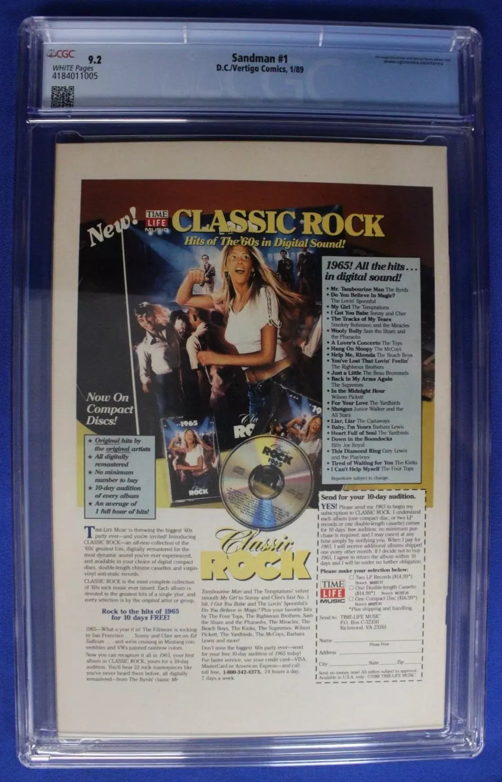 Sandman #1 CGC 9.2