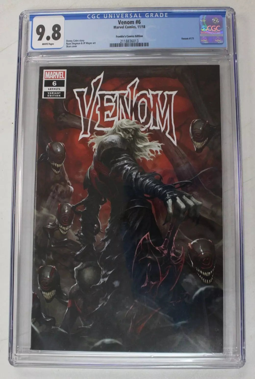 Venom #6 Frankie's Comics Exclusive Variant Skan CGC 9.8 NM/M