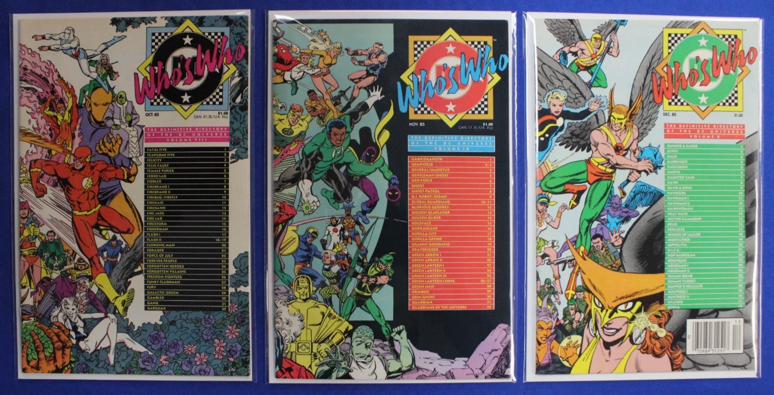 DC Who's Who #1-26 + 87 Update 1-5 & 88 Update 1-4 Complete Sets Lot of 35 VF