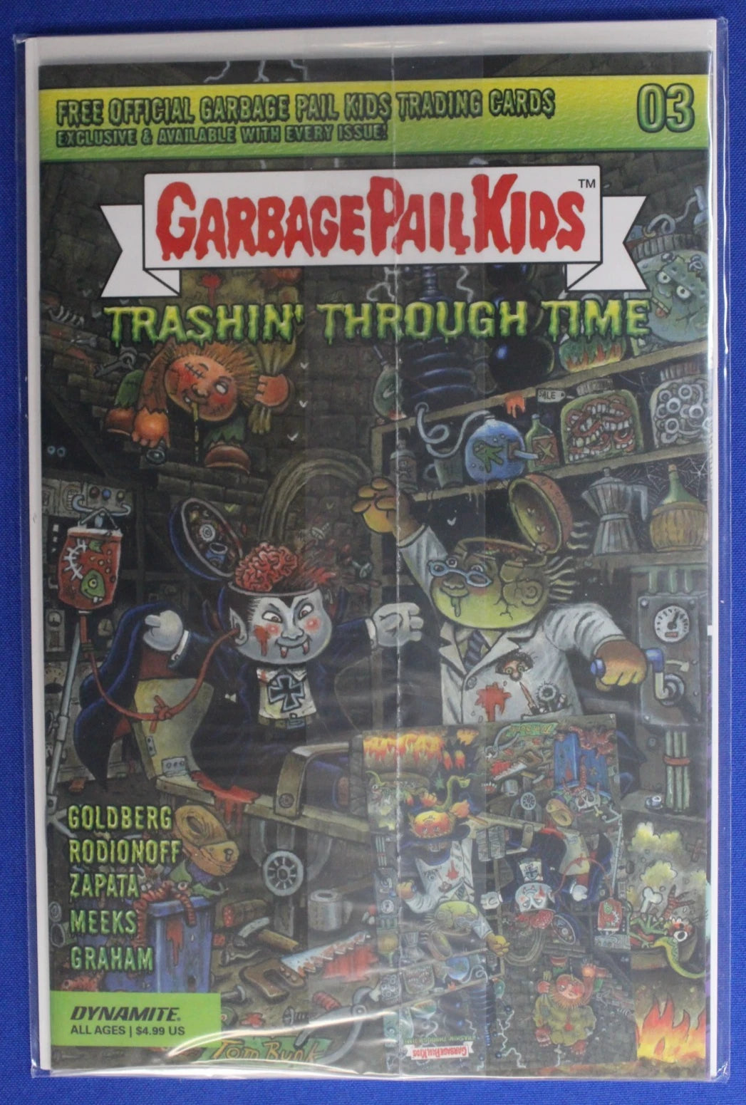 Garbage Pail Kids Trashin' Through Time #1-5 Complete Set w/ Cards + Madballs Vs