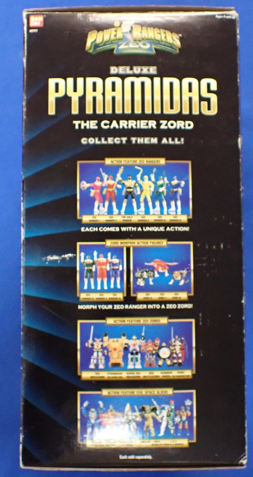 1996 Bandai Power Rangers Zeo Deluxe Pyramidas Carrier Megazord Complete