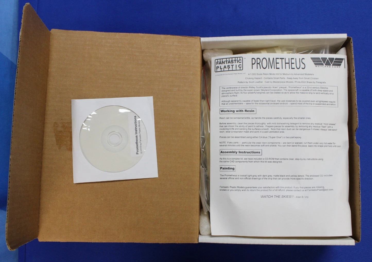 Fantastic Plastic Models 2015 Starship Prometheus 1:500 Scale Resin Model Kit