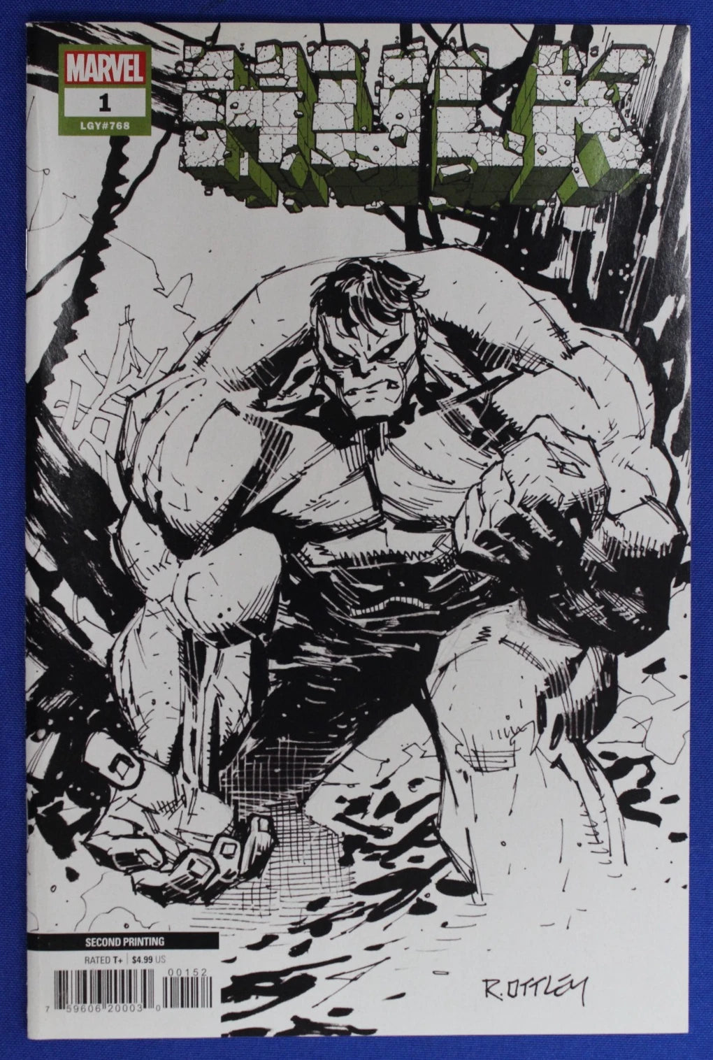 Hulk #1 1:25 2nd Print Ryan Ottley Sketch Variant VF/NM
