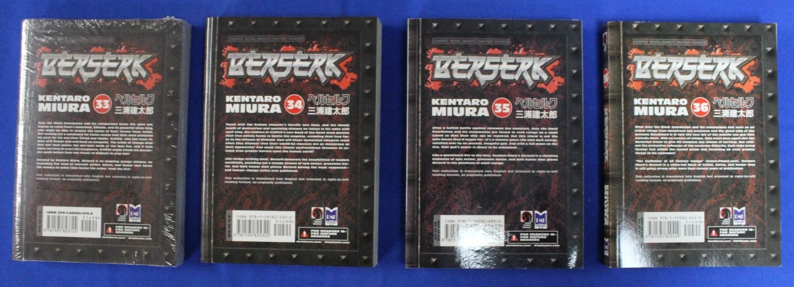 Berserk Vol 1-41 + Flame Dragon Knight English Manga Near Complete Paperback Set