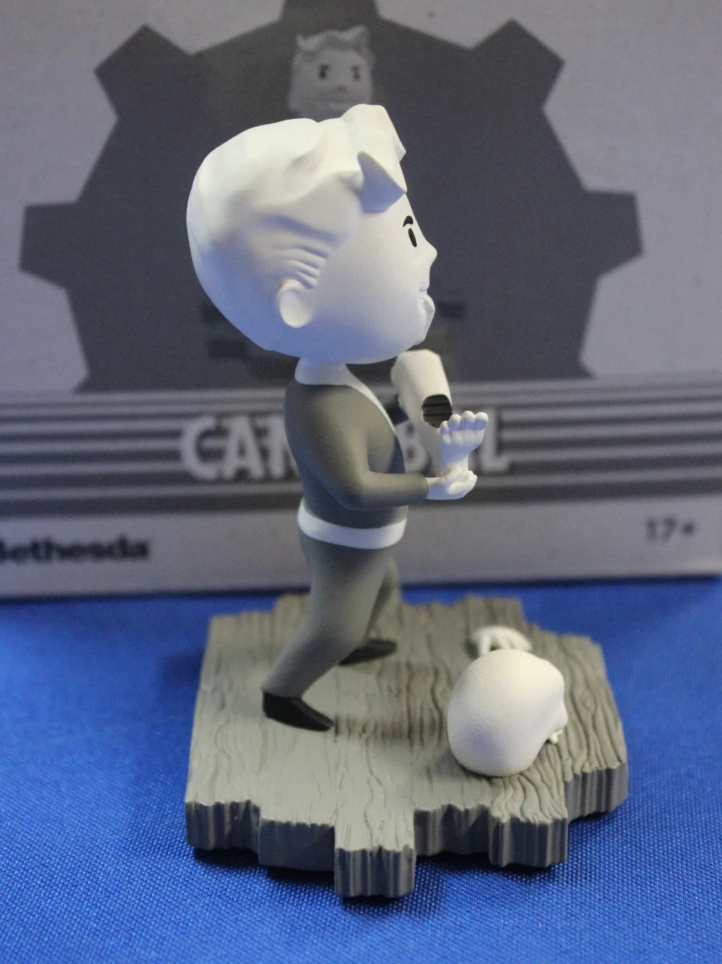 Bethesda 2021 Fallout Vault Boy Cannibal Black and White Mini Statue