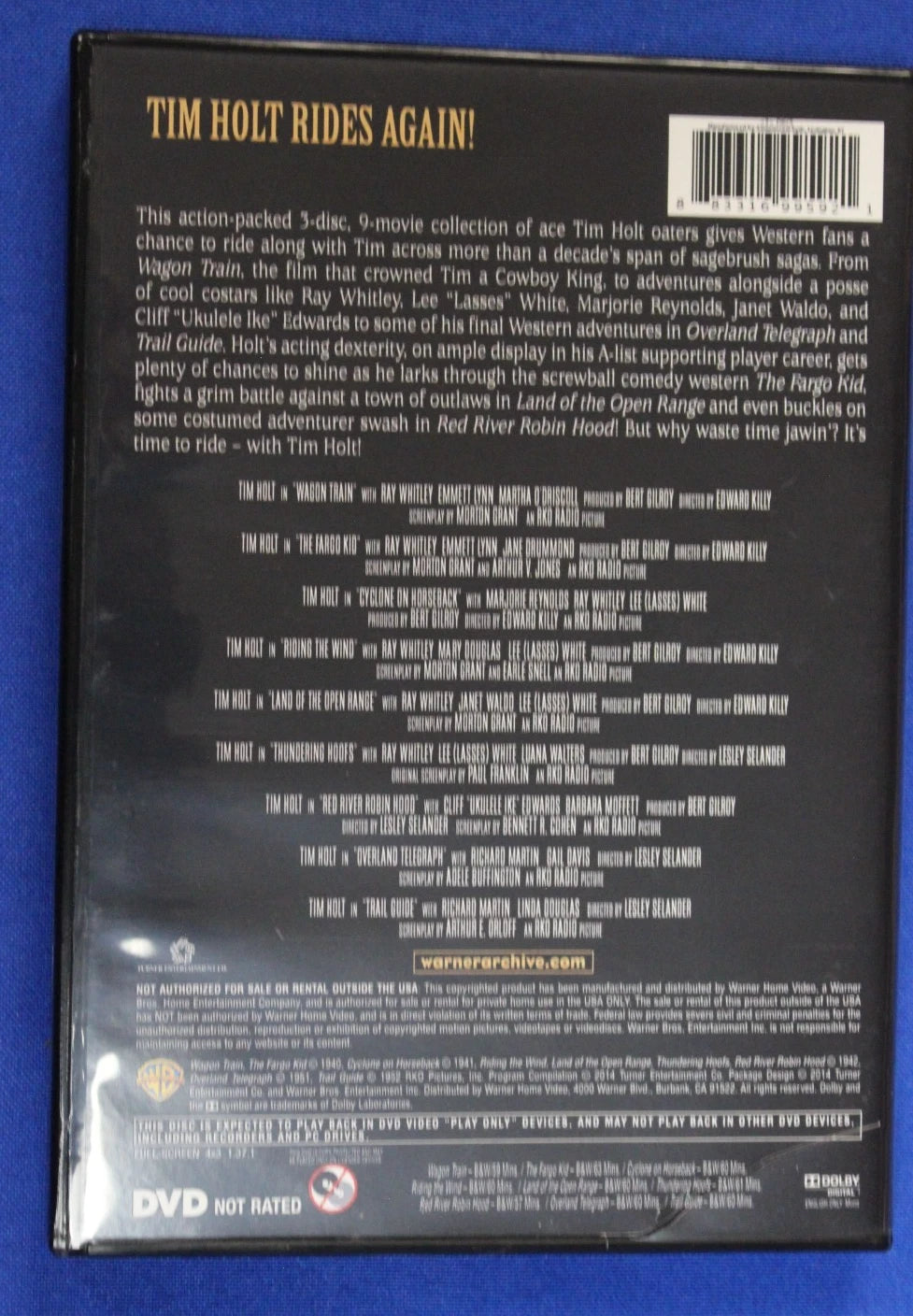WB Archive Collection Tim Holt Western Classics Collection Volumes 1-4 DVD Set