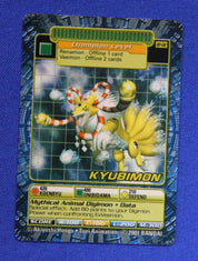 Bandai 2001 Digimon Digi-Warrior Action Figure Lot of 4 Loose + Kyubimon Trading Card