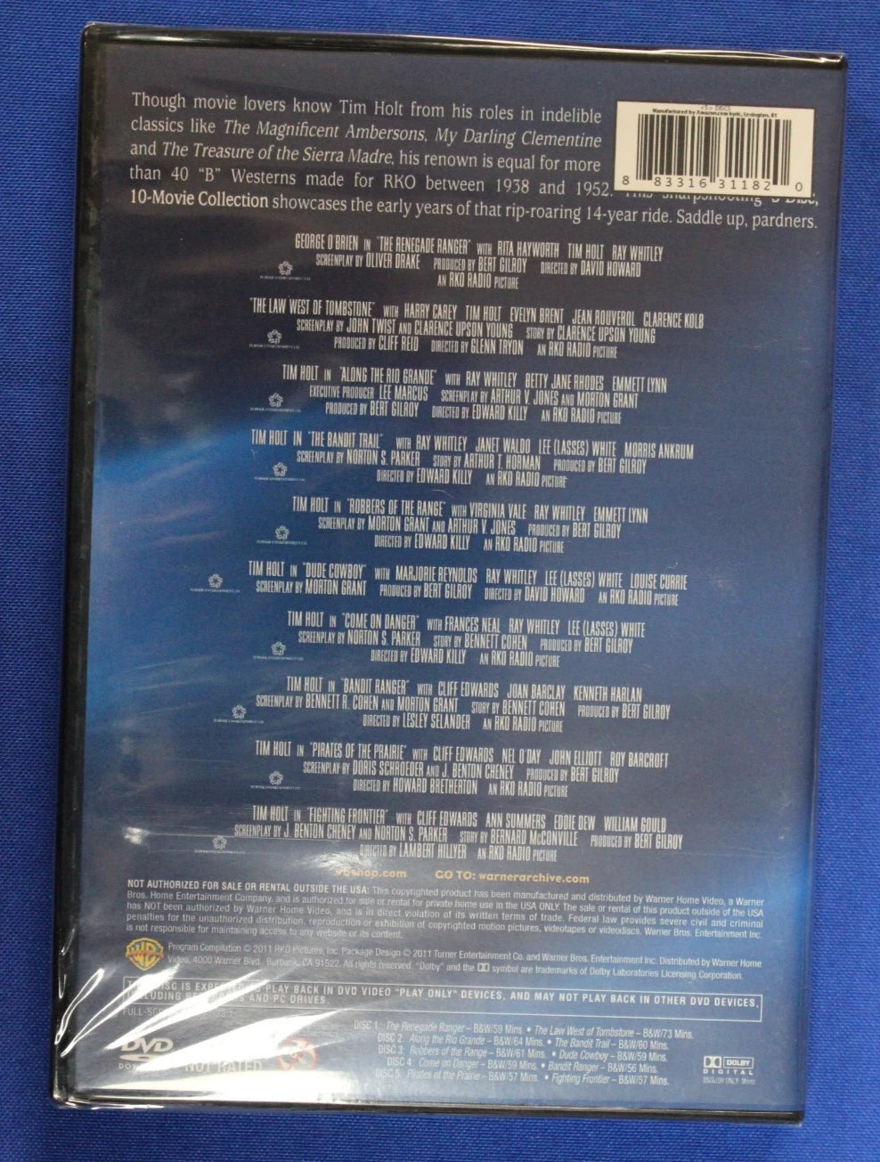 WB Archive Collection Tim Holt Western Classics Collection Volumes 1-4 DVD Set