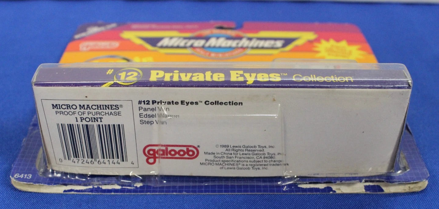 Galoob Micro Machines Private Eyes Collection #s 3 5 6 & 12 Complete in Box