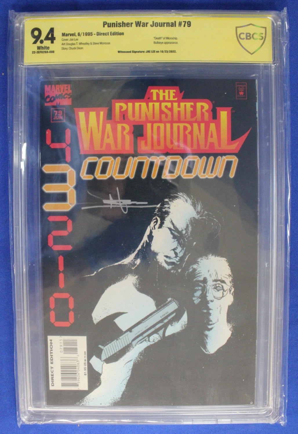 Punisher War Journal #79 SIGNED by Jae Lee CBCS 9.4 NM