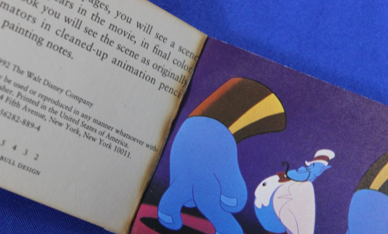 Vintage Disney's Aladdin An Animated Flip Book 1992