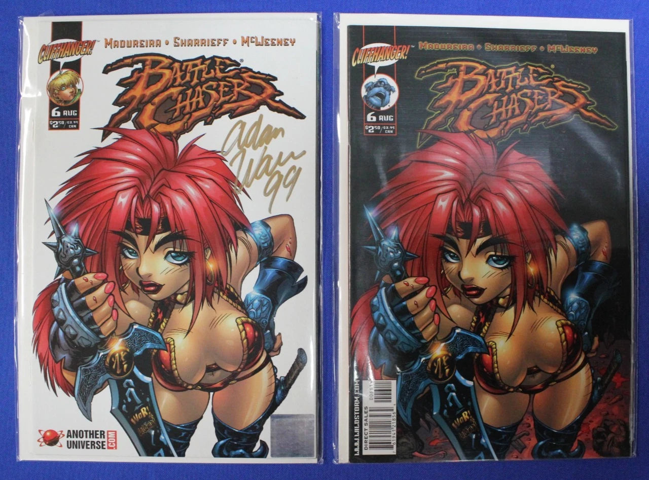 Battle Chasers #6 A Cover SIGNED by Adam Warren w/ COA & B Variant VF/NM