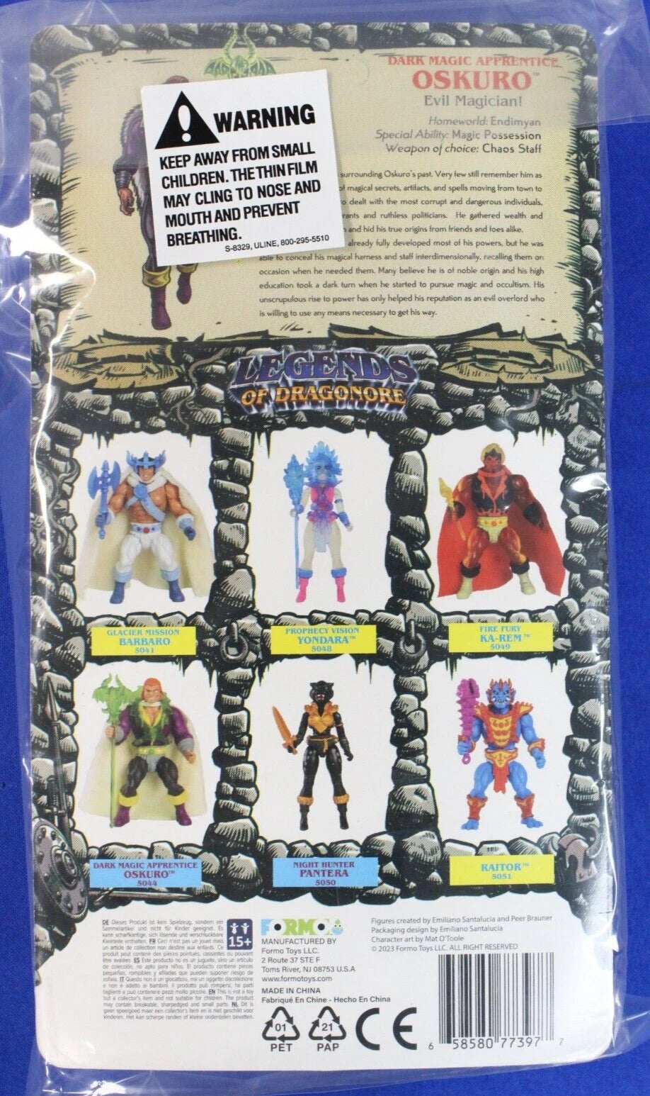 Formo Toys Legends of Dragonore Wave 1.5 Complete Set of 6 5.5" Action Figures