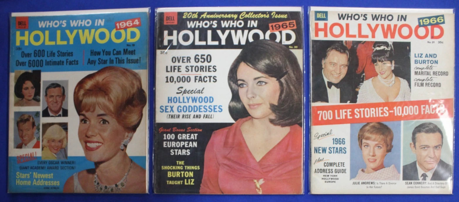 Who's Who in Hollywood & Movies Magazine Lot of 26 GD-FN