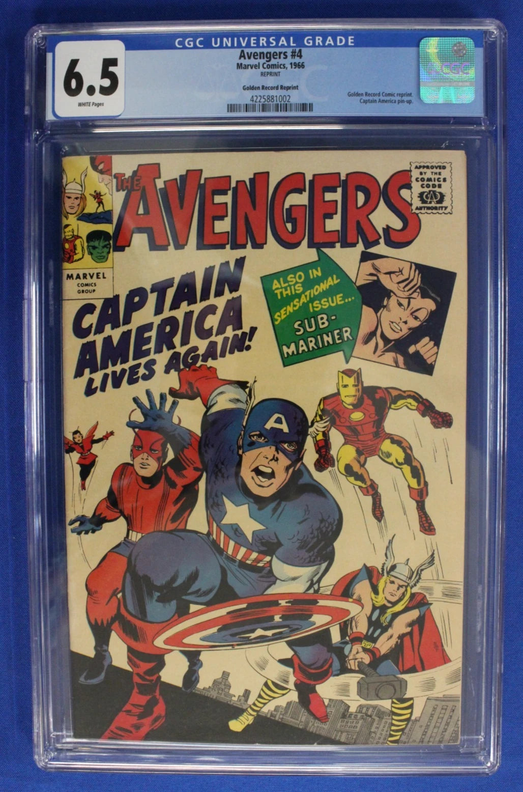 Avengers #4 (1966 Reprint) CGC 6.5