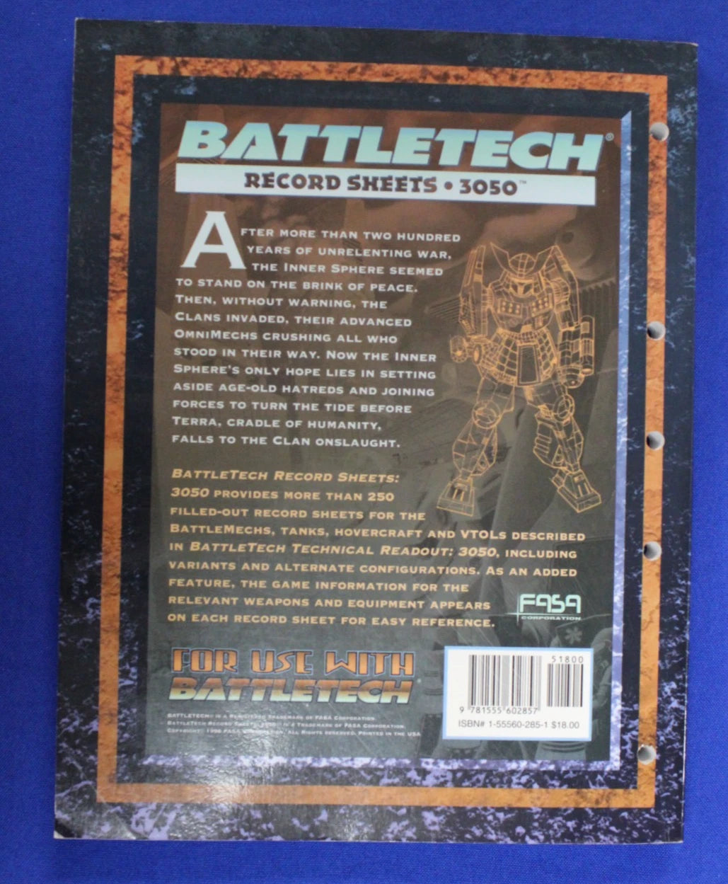 FASA Corporation Battletech Record Sheets Book Lot of 4