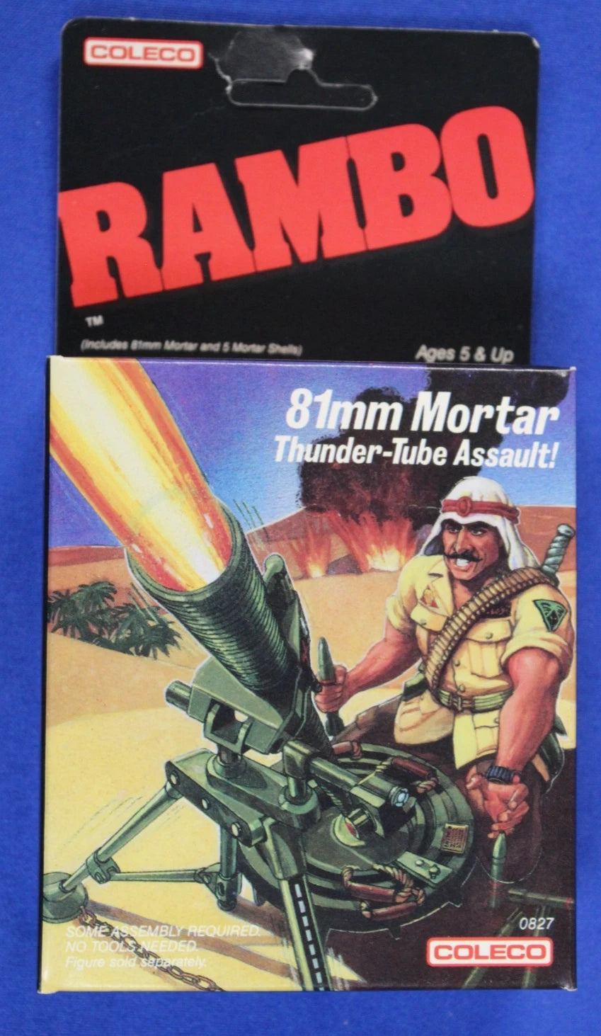 Coleco 1986 Vintage Rambo Toy Weapons Lot Complete in Box