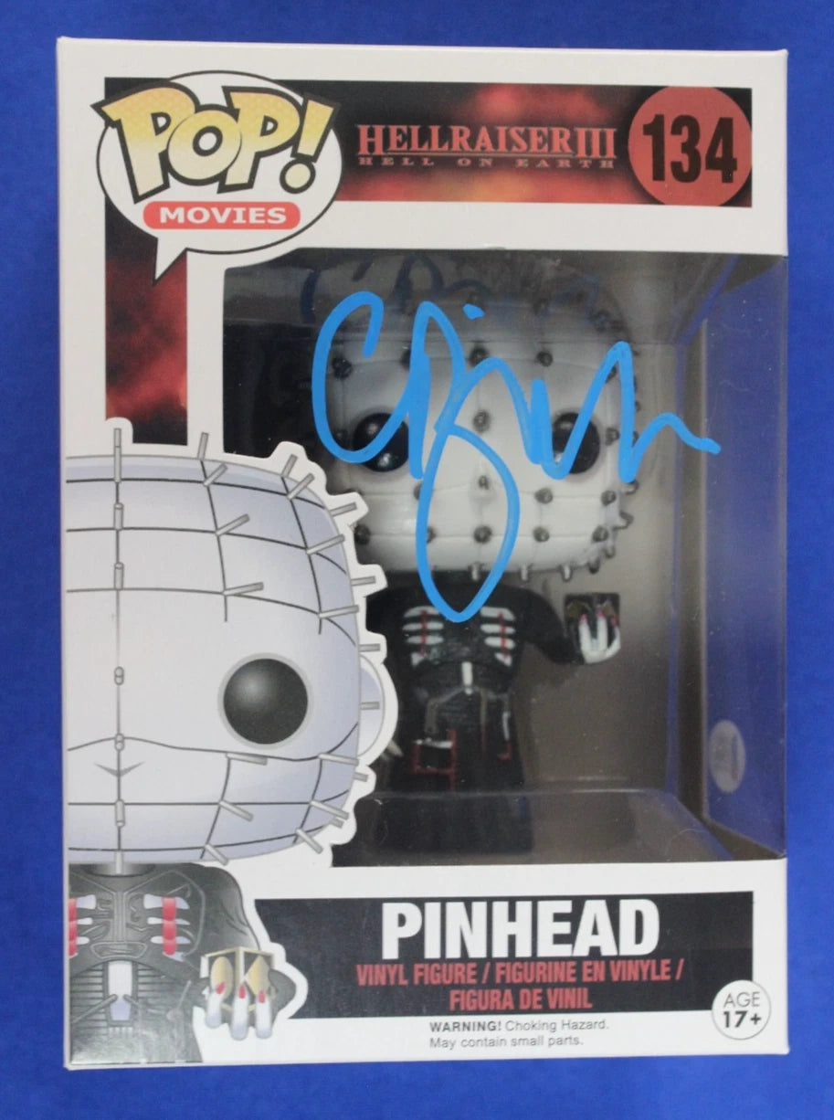 Funko POP Movies #134 Pinhead Signed by Clive Barker