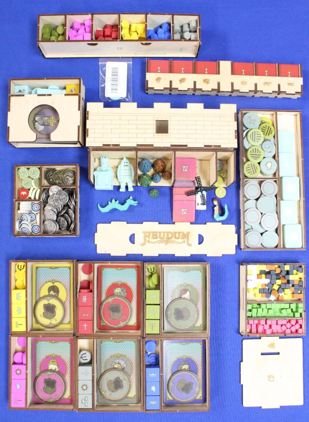 Odd Bird Feudum Queen's Army + Big Box w/ Organizer Kickstarter Board Game Lot