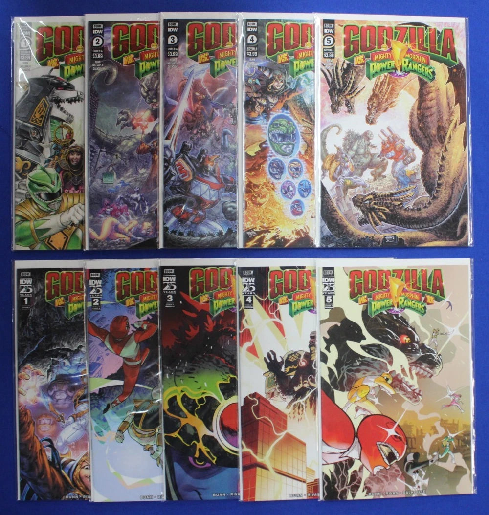 Godzilla vs Mighty Morphin Power Rangers Vol. 1-2 #1-5 Complete Sets VF/NM
