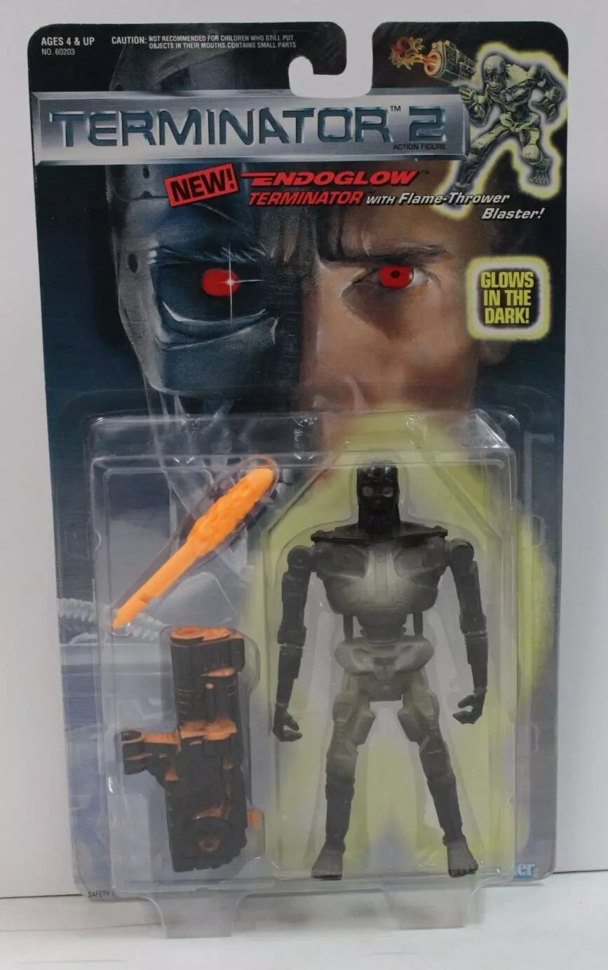 Kenner: 1991 Terminator 2 Figure Lot of 4 Power Arm, Battle Damage, Endoglow, T-1000