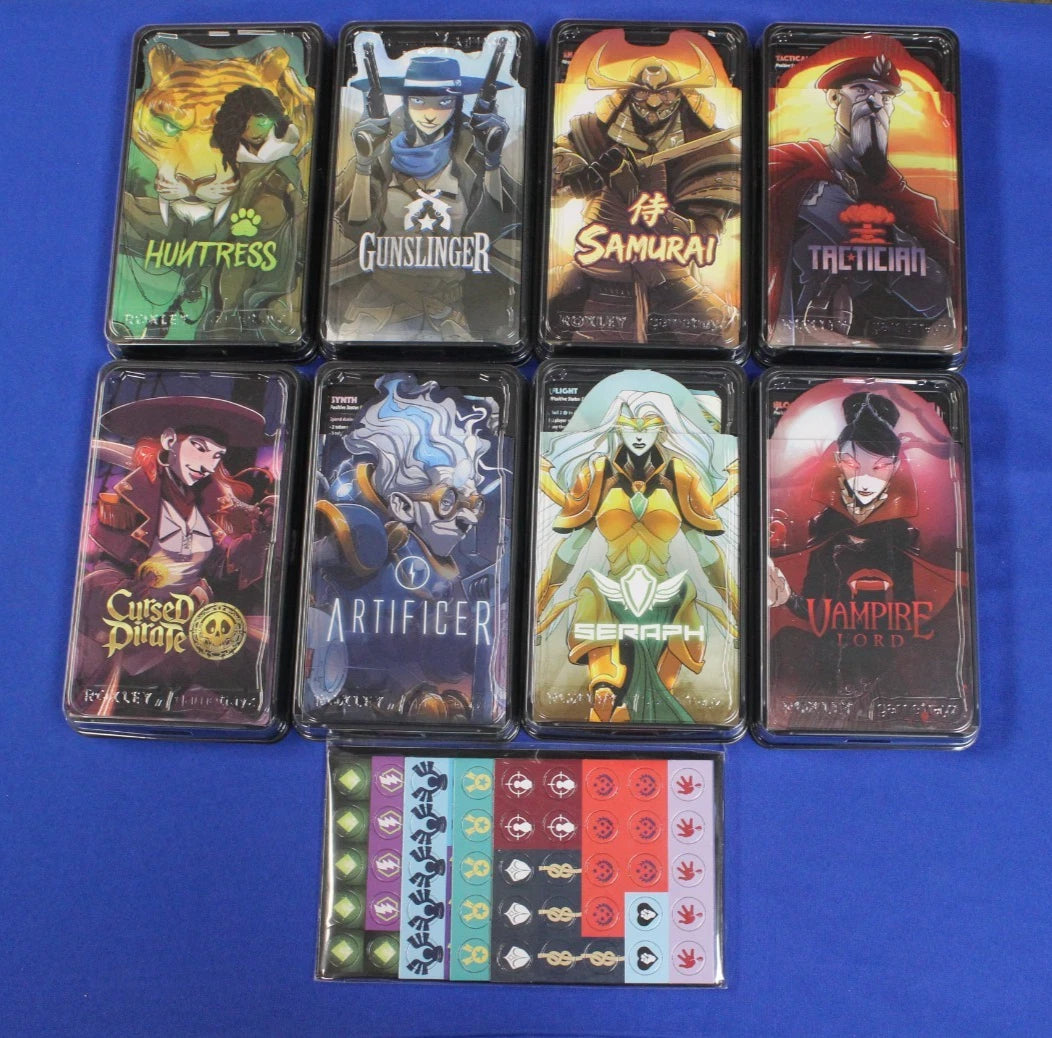 Mind Bottling Games Dice Throne S1 & S2 Bundle with Card Sleeves and Playmats