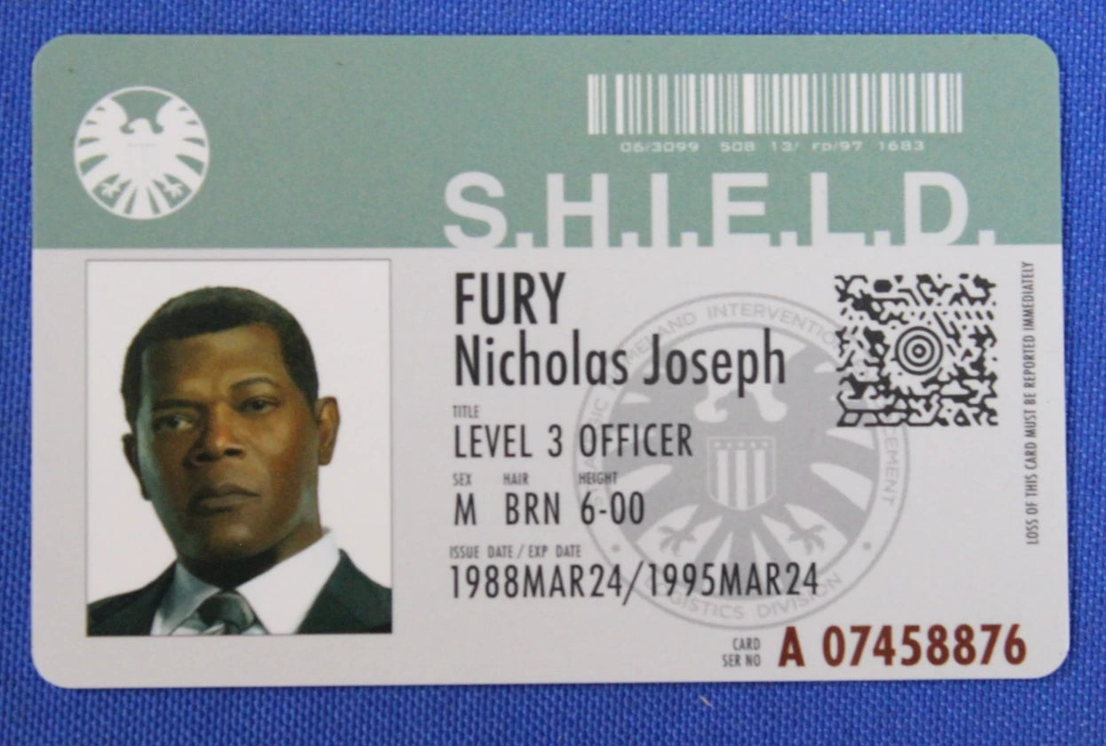Captain Marvel Nick Fury ID Badge Prop Replica