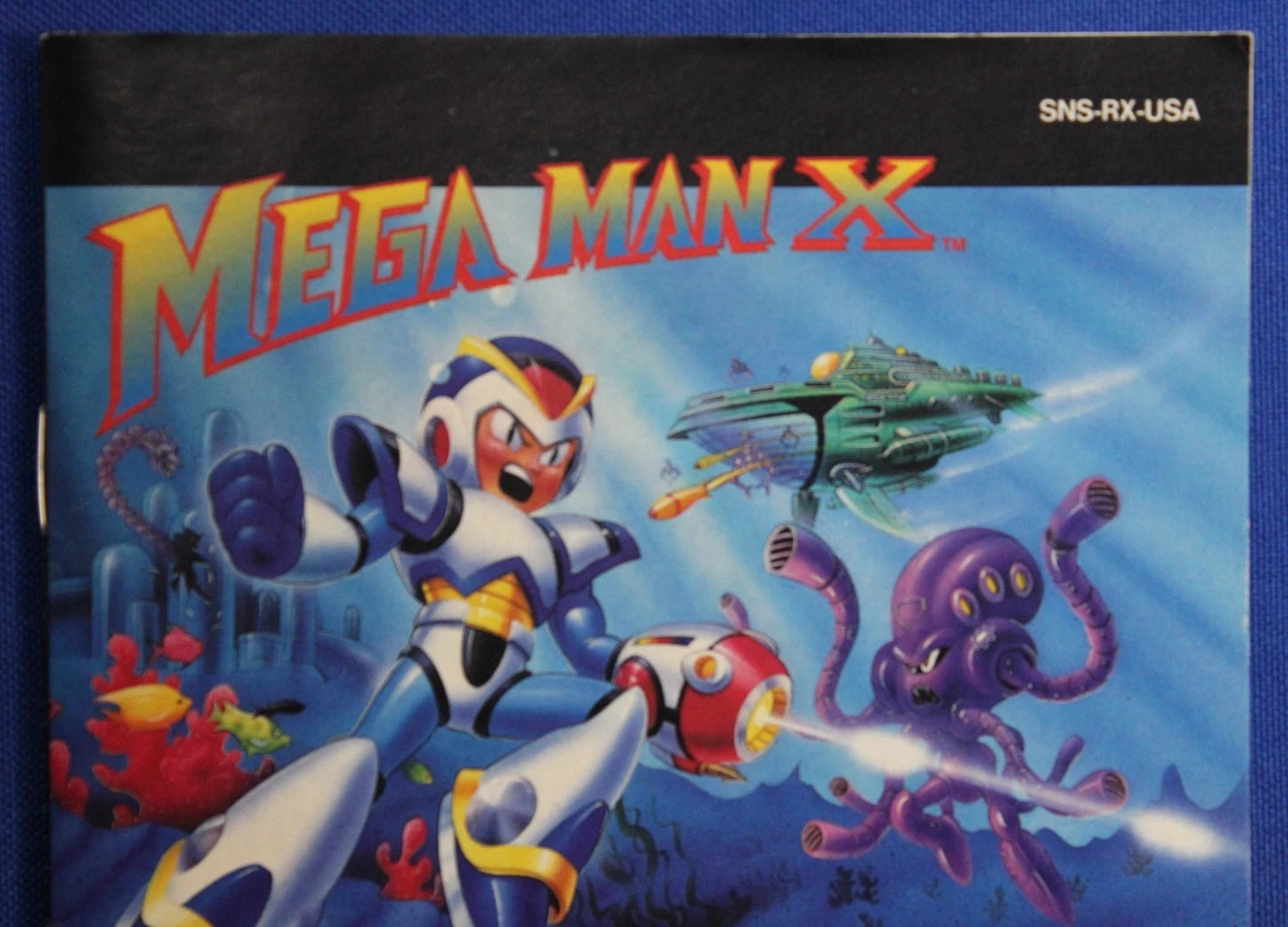 Mega Man X Super Nintendo SNES Original Manual Instruction Booklet ONLY