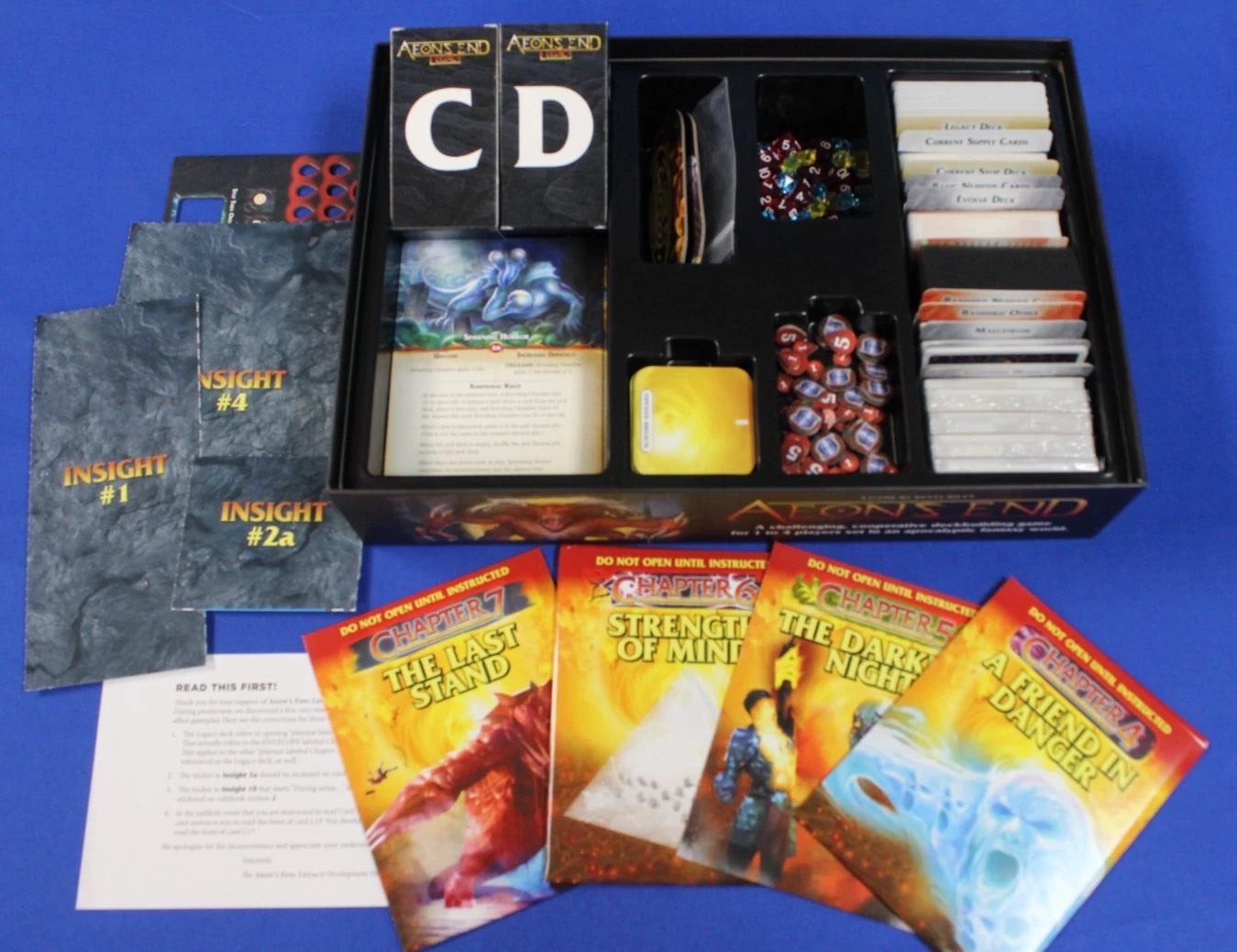 Aeon's End 2nd Ed + Legacy Gravehold Expansions & Playmats KS Board Game Lot