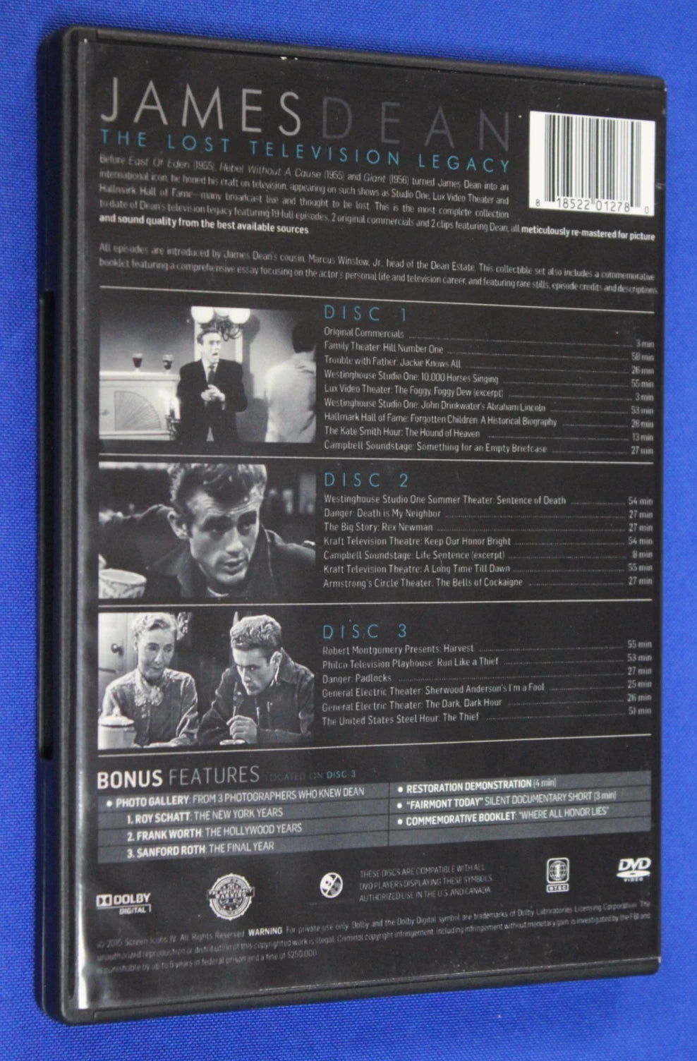 James Dean The Lost Television Legacy Opened DVD Box Set