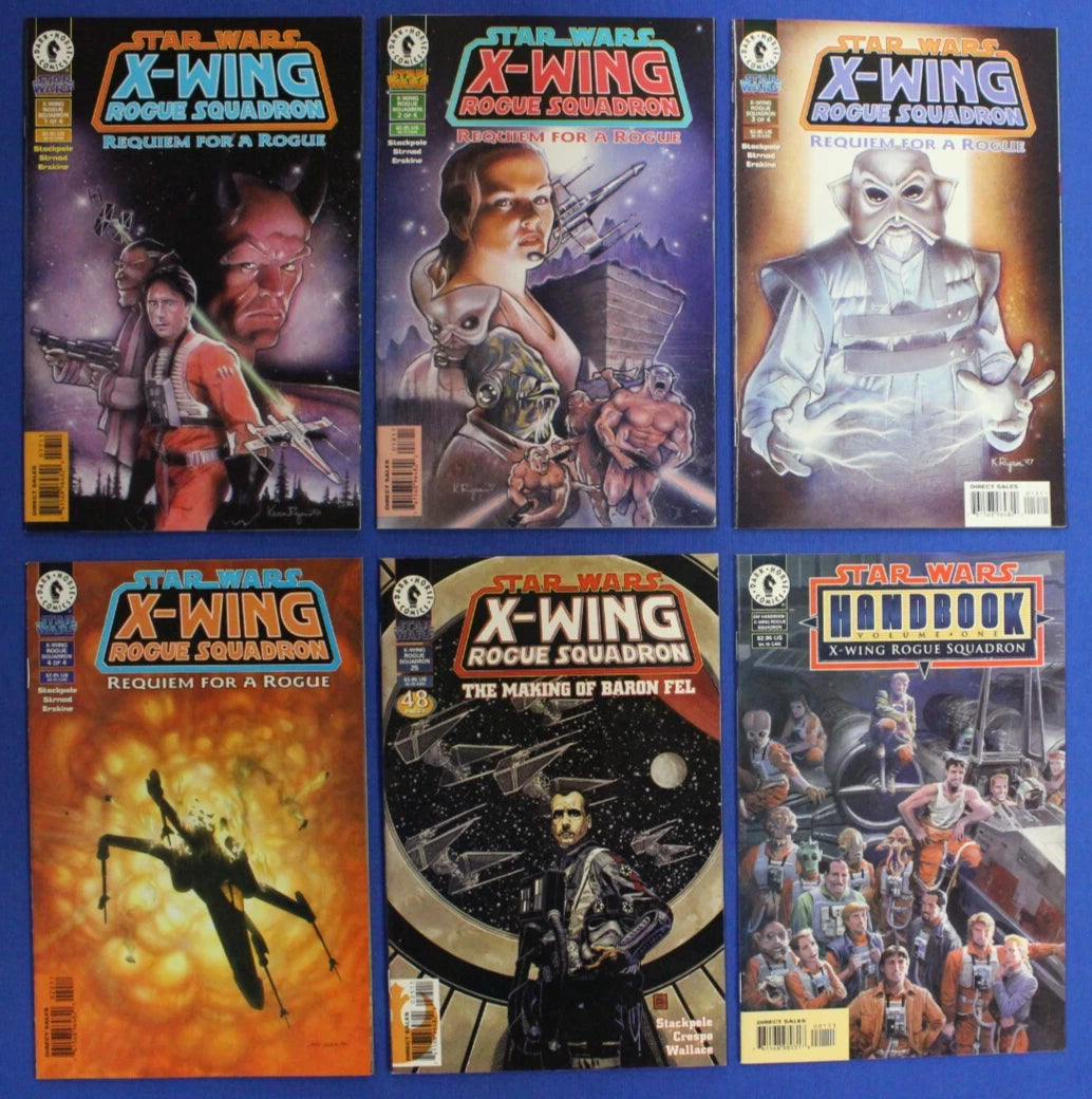 Star Wars X-Wing Rogue Squadron #17-20, 25, & Handbook VF/NM