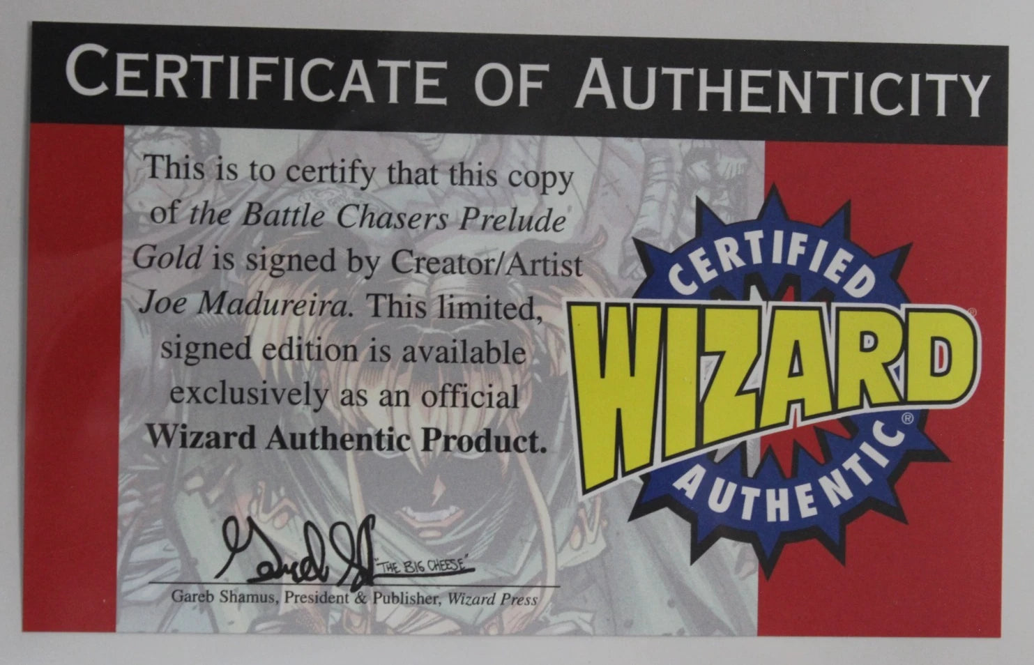 Battle Chasers Prelude Gold Foil Variant SIGNED by Joe Madureira w/ COA VF/NM