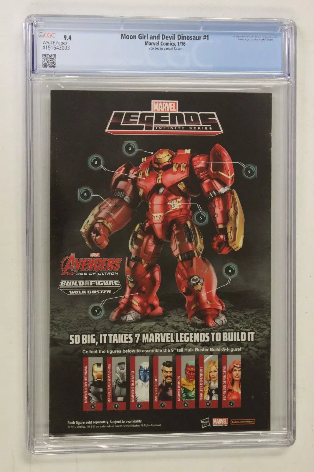 Moon Girl and Devil Dinosaur #1 1:25 Trevor Von Eeden Variant CGC 9.4 NM