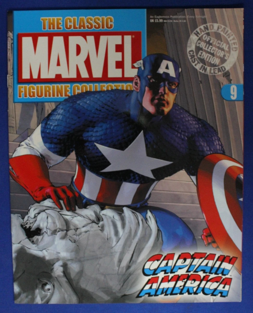 Eaglemoss Classic Marvel Collection Captain America Lead Figurine & Magazine #9